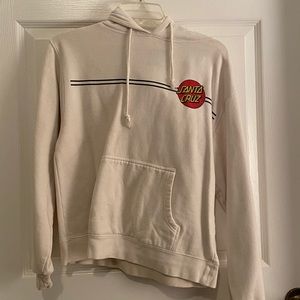 santa cruz white hoodie
